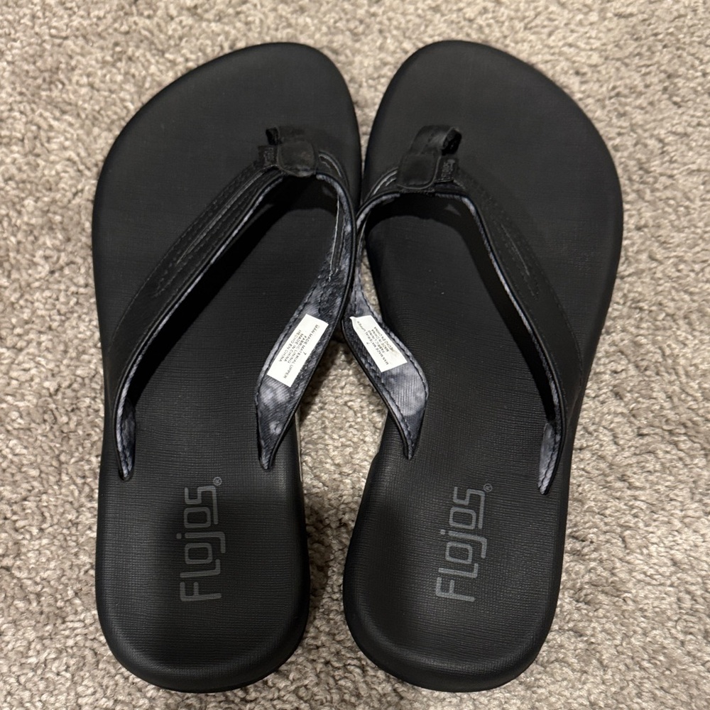 Flojos Classic Black Sandals
